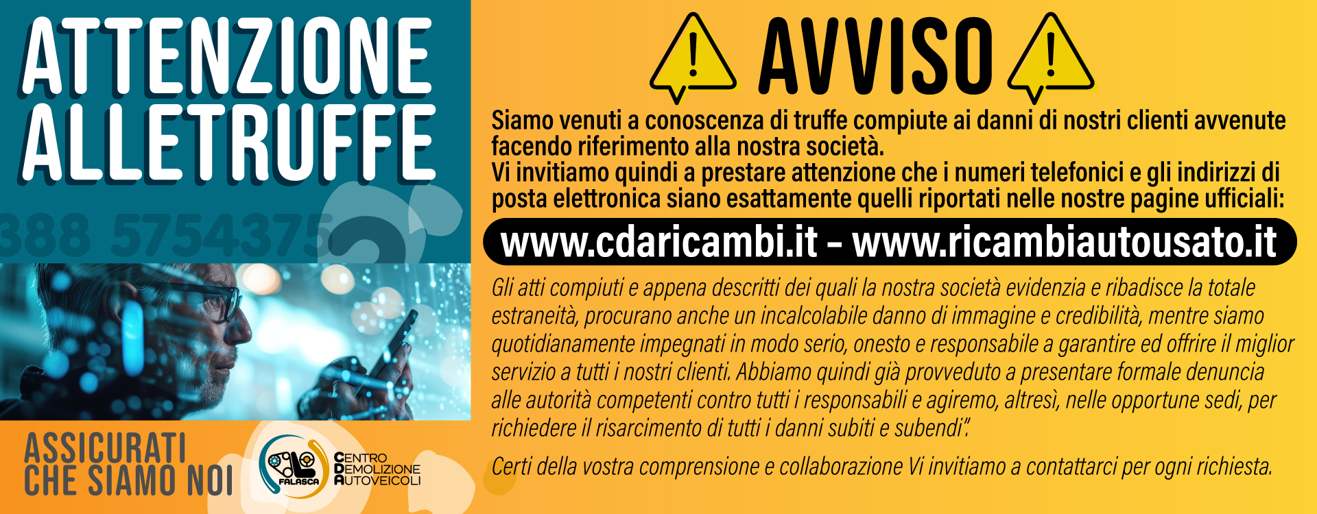 ATTENZIONE ALLE TRUFE